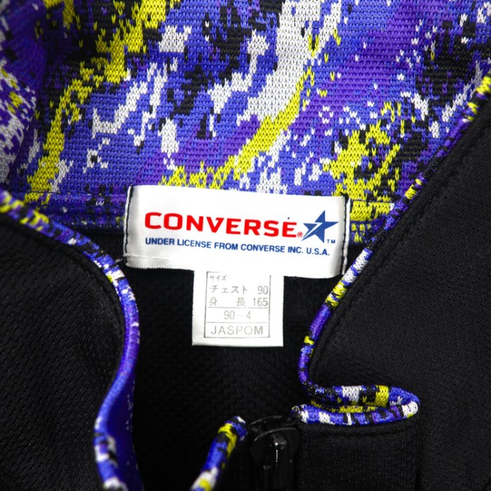 CONVERSE トラックジャケット M ブラック ポリエステル ロゴ刺繍 90年代 | Vintage.City 古着屋、古着コーデ情報を発信