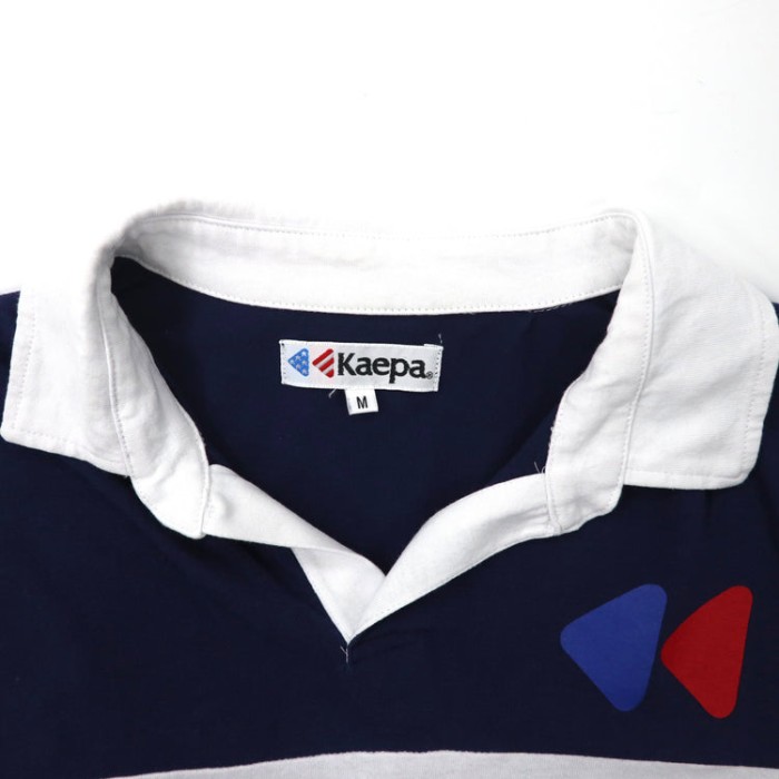 Kaepa ポロシャツ M ネイビー トリコロールカラー コットン ロゴプリント | Vintage.City 빈티지숍, 빈티지 코디 정보