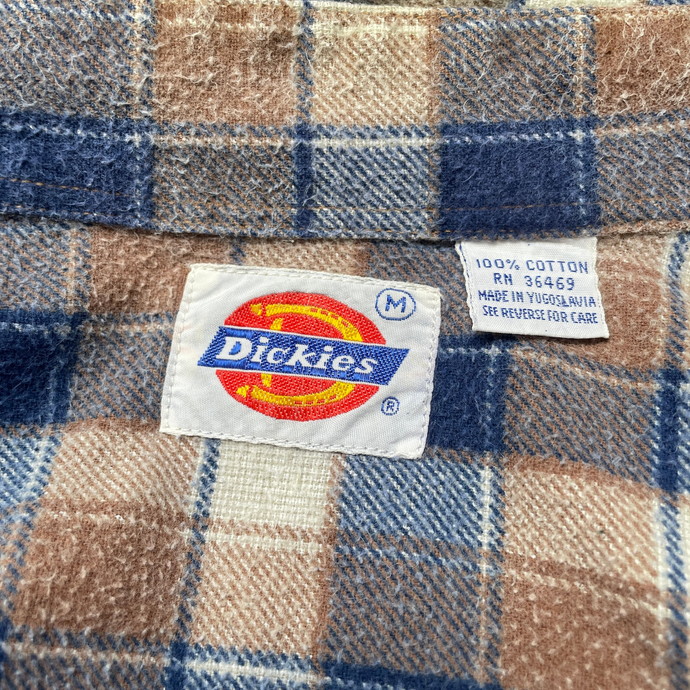 70年代～80年代 Dickies ディッキーズ 長袖 フランネル チェックシャツ ...