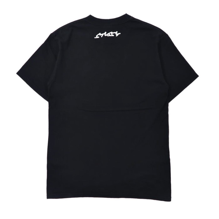 STUSSY Tシャツ S ブラック コットン スカルプリント メキシコ製 | Vintage.City 빈티지숍, 빈티지 코디 정보