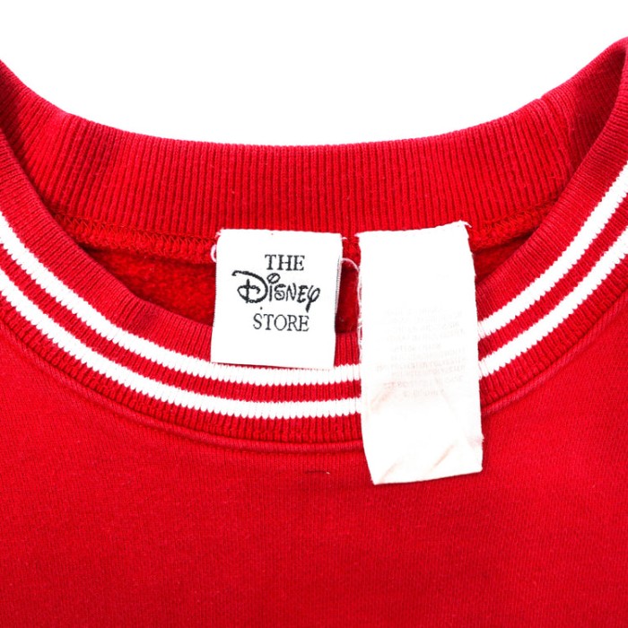 THE Disney STORE リブラインスウェット L レッド コットン MICKEY MOUSE ミッキーマウス 刺繍 90年代 | Vintage.City 빈티지숍, 빈티지 코디 정보
