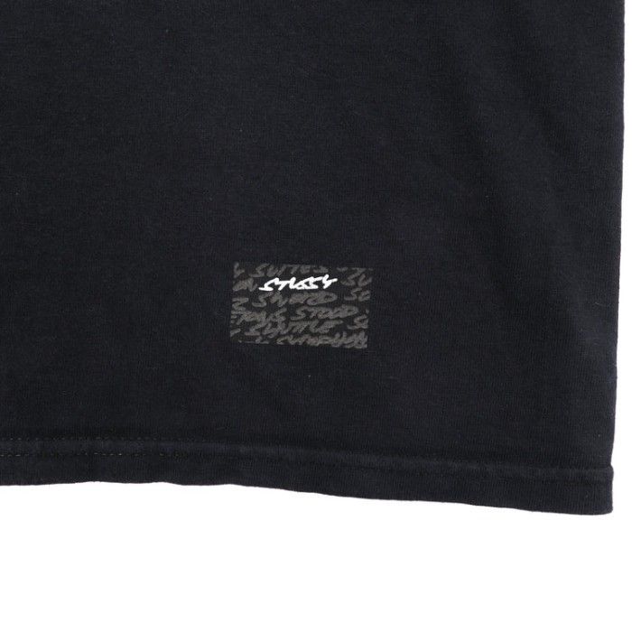 STUSSY Tシャツ S ブラック コットン スカルプリント メキシコ製 | Vintage.City 古着屋、古着コーデ情報を発信