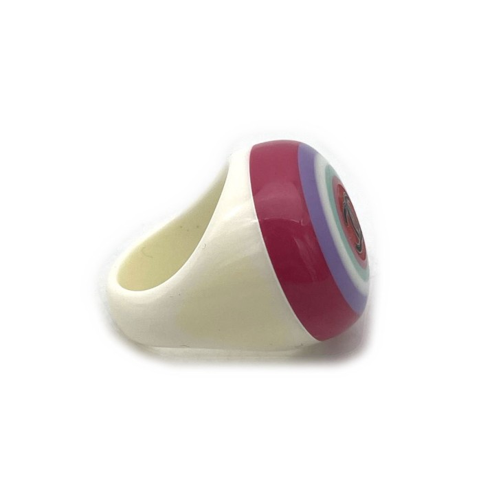 CHANEL シャネル プラスチックリング 指輪 ココマーク ホワイト パープル ピンク グリーン 約12.5号 | Vintage.City 古着屋、古着コーデ情報を発信