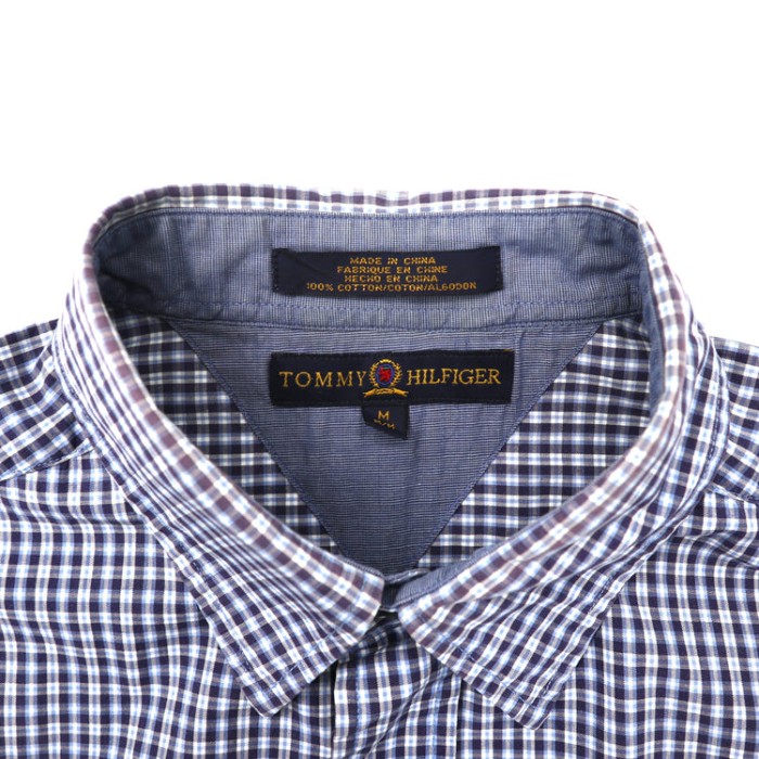 TOMMY HILFIGER チェックシャツ M ブルー コットン | Vintage.City 古着屋、古着コーデ情報を発信