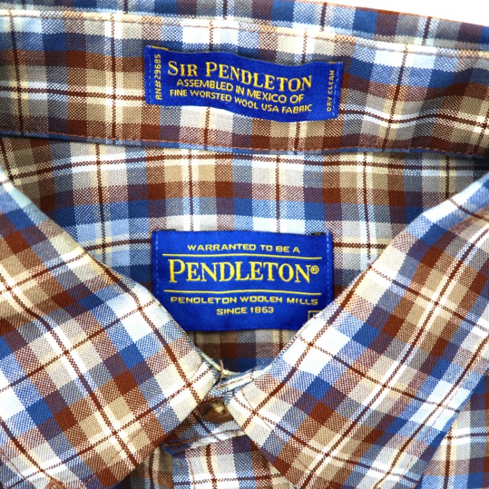 PENDLETON ボタンダウンシャツ L マルチカラー チェック ウール メキシコ製 | Vintage.City 빈티지숍, 빈티지 코디 정보
