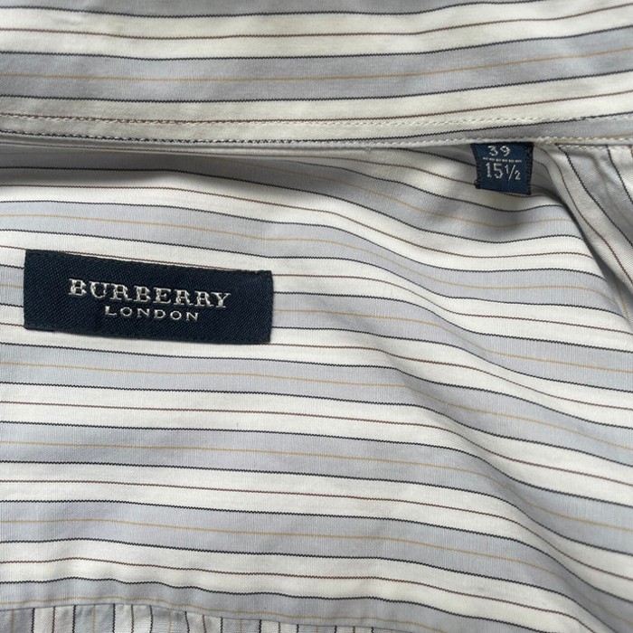BURBERRY LONDON バーバリー ピンストライプシャツ ドレスシャツ メンズM相当 | Vintage.City 古着屋、古着コーデ情報を発信