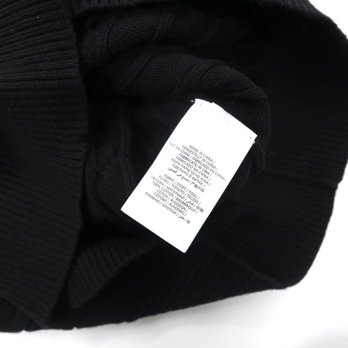 GANT アランニット セーター M ブラック コットン ケーブル編み ワンポイントロゴ刺繍 | Vintage.City 古着屋、古着コーデ情報を発信