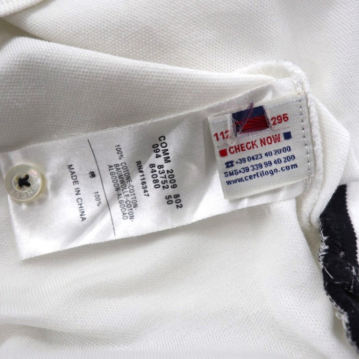 MONCLER ポロシャツ L ホワイト コットン | Vintage.City 古着屋、古着コーデ情報を発信