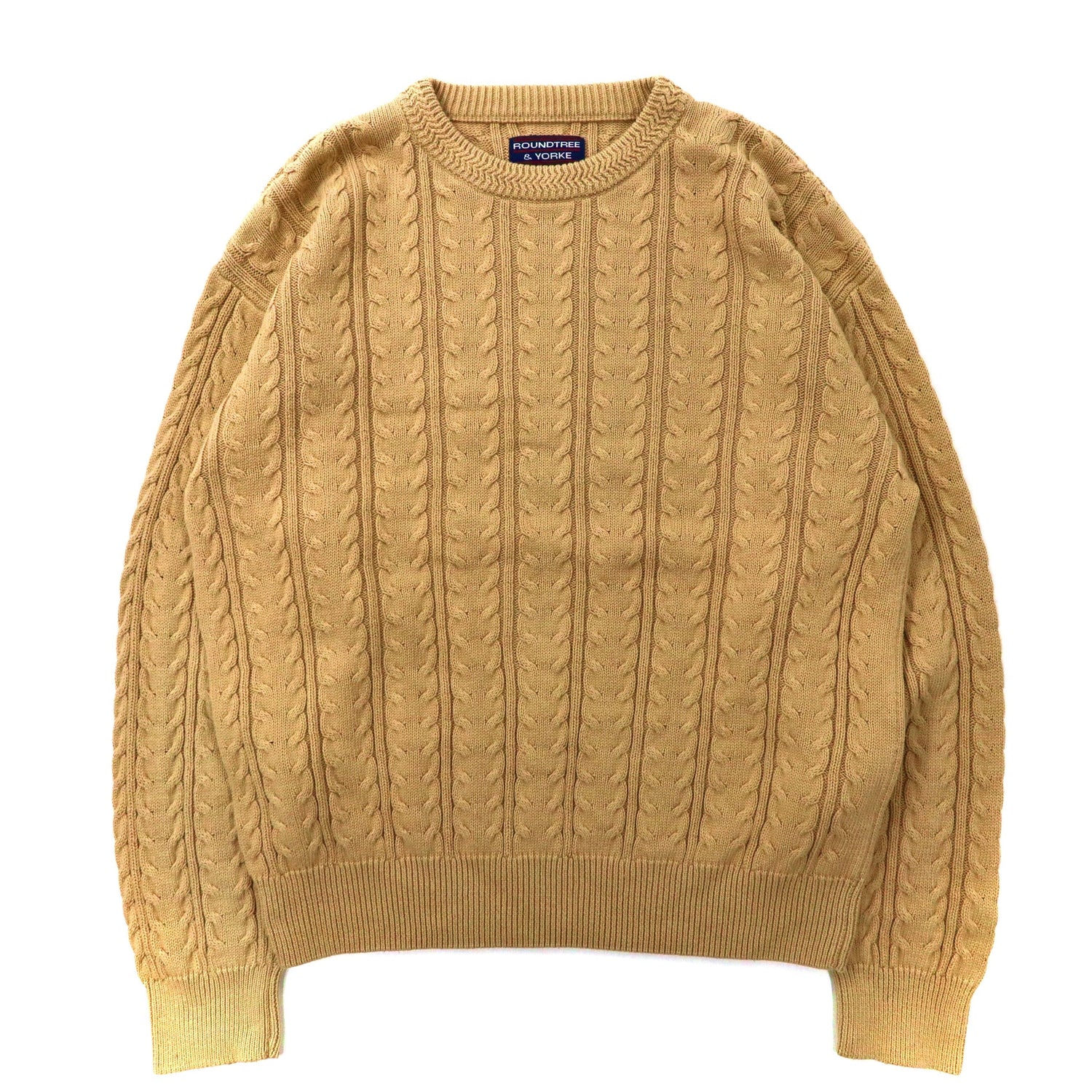 90's Cable Cotton Knit Sweater ビッグサイズ ケーブルニット