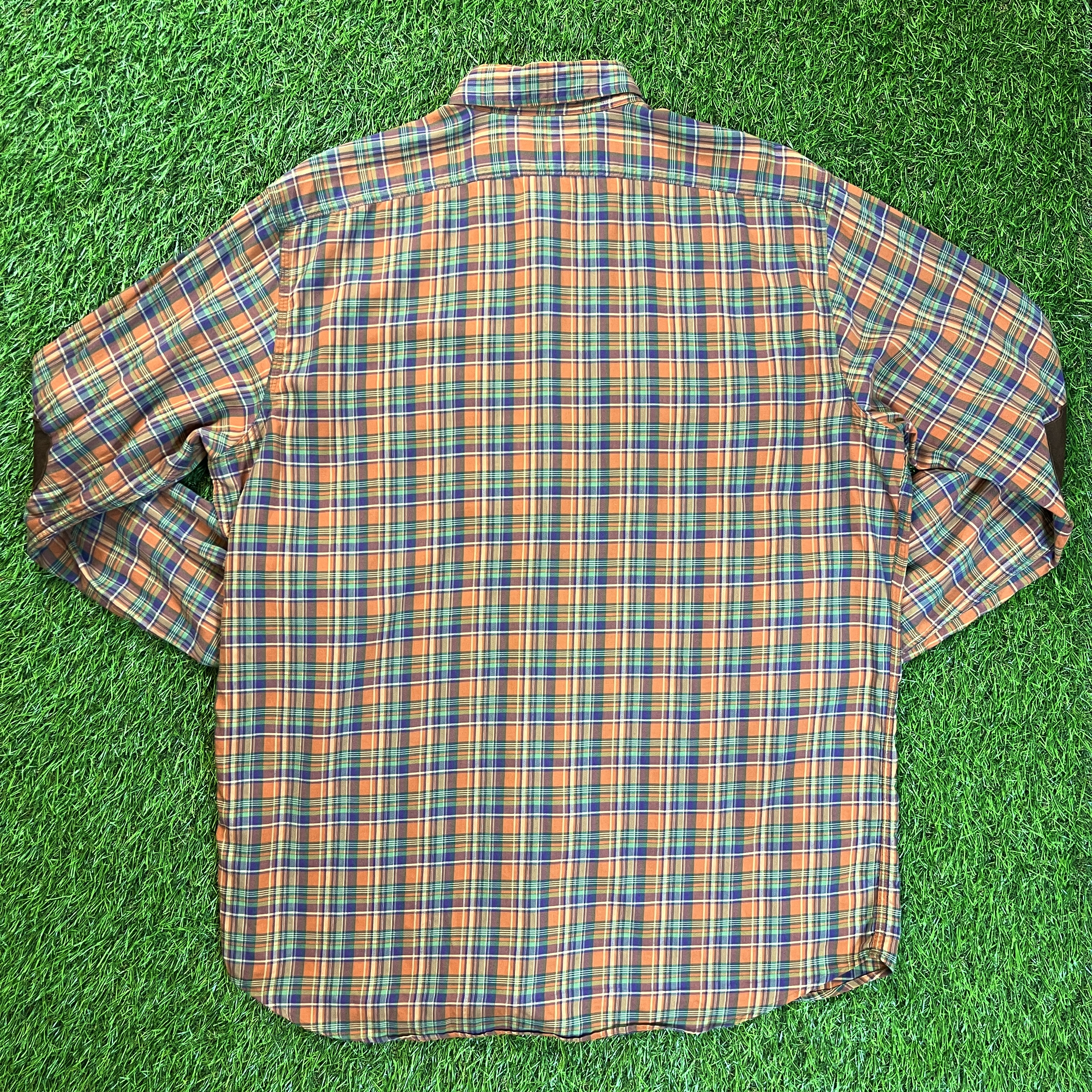 90s POLO Ralph Lauren Elbow Patch Checked Shirt / 古着 Vintage