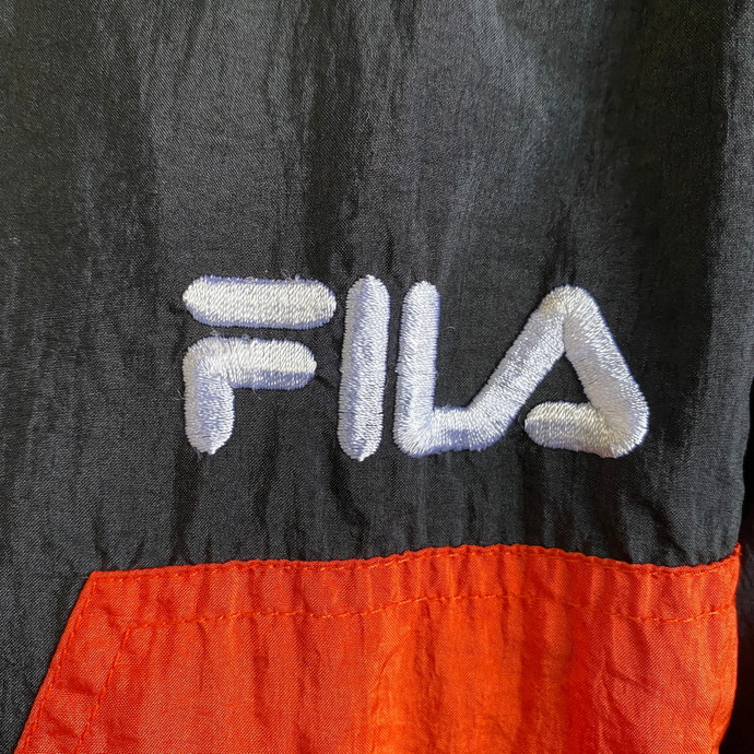 レア 90年代 FILA フィラ クレイジーパターン ロゴ刺繍 星 ナイロン