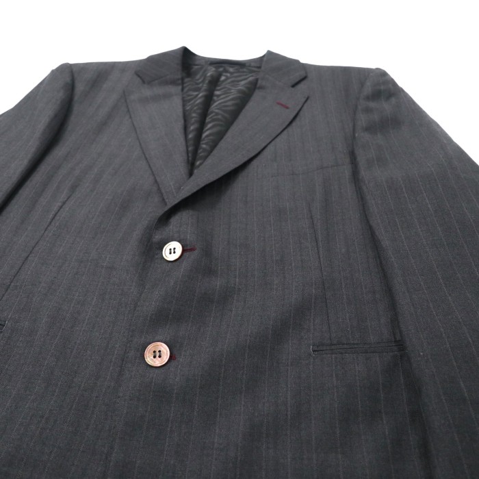 Ermenegildo Zegna 2Bスーツ セットアップ L グレー ストライプ ウール イタリア製 | Vintage.City 古着屋、古着コーデ情報を発信