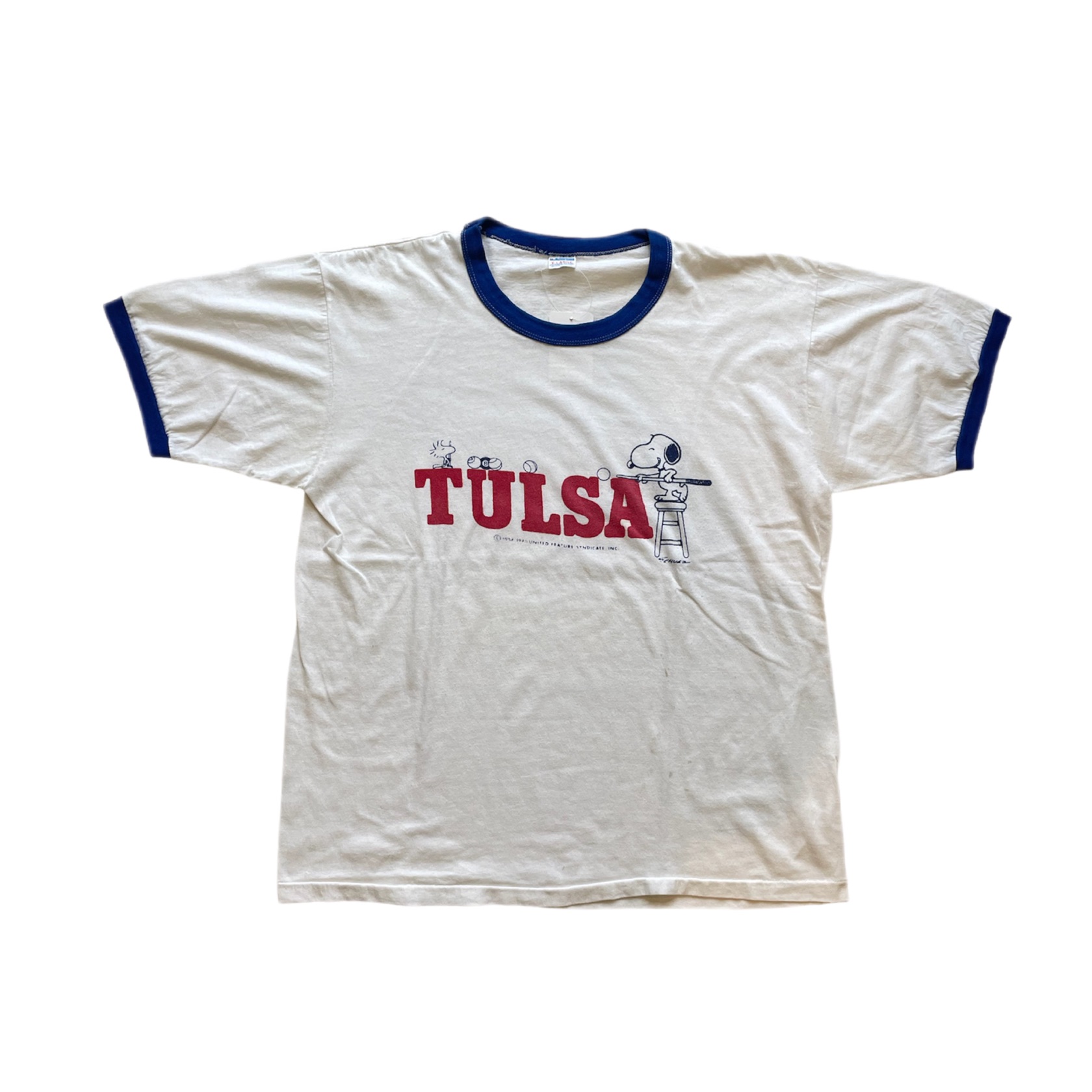 70s Champion スヌーピー リンガーTシャツ バータグ USA製 - Tシャツ