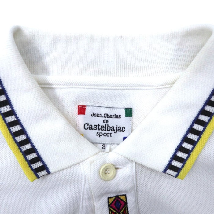 Castelbajac sport ポロシャツ 3 ホワイト キャラクター刺繍 90年代 日本製 | Vintage.City 빈티지숍, 빈티지 코디 정보
