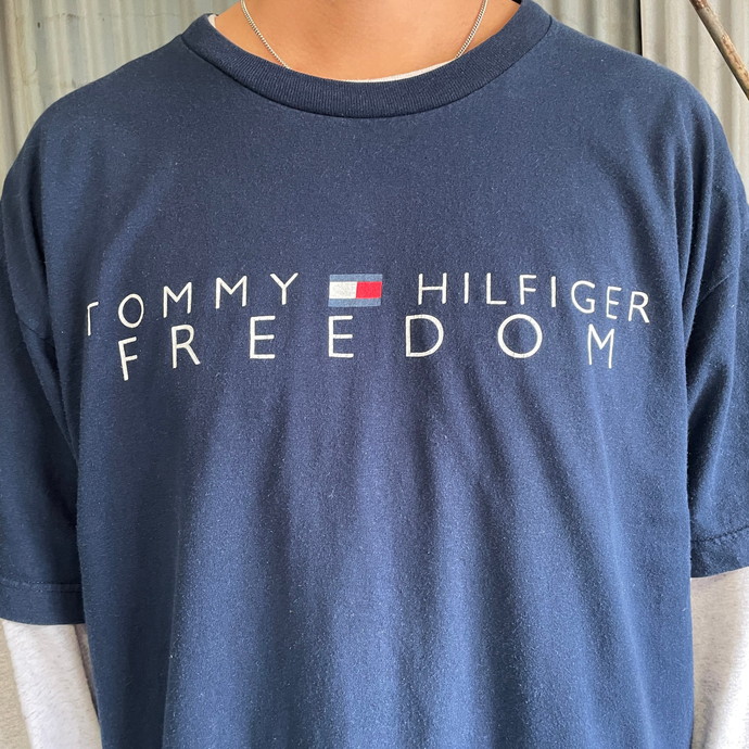 90年代 USA製 TOMMY HILFIGER トミーヒルフィガー フロントロゴ