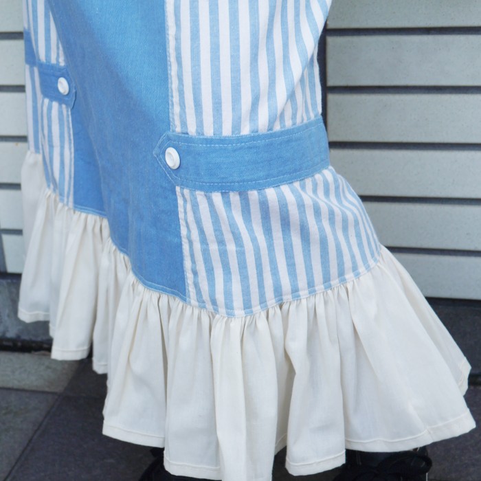 blue stripe skirt | Vintage.City Vintage Shops, Vintage Fashion Trends