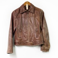 brown leather jacket | Vintage.City 古着屋、古着コーデ情報を発信