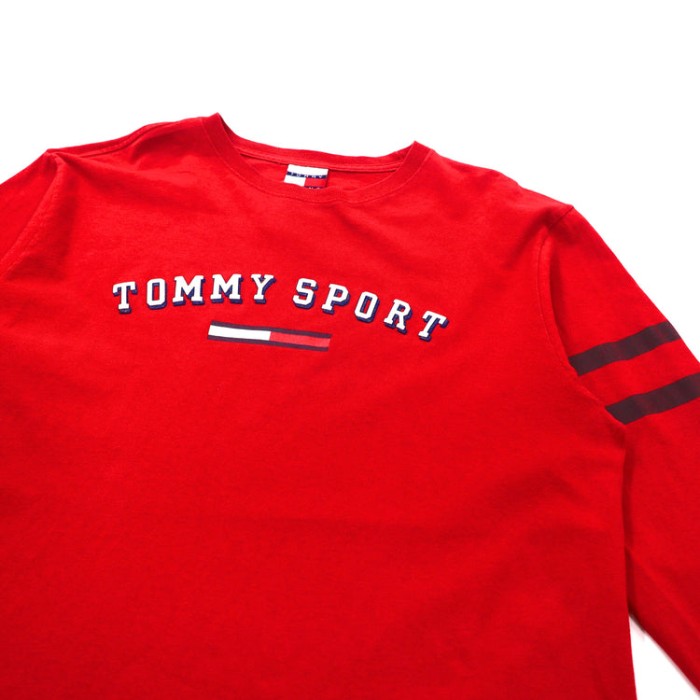 TOMMY JEANS ロングスリーブTシャツ S レッド コットン ビッグサイズ ロゴ 90年代 メキシコ製 | Vintage.City 빈티지숍, 빈티지 코디 정보
