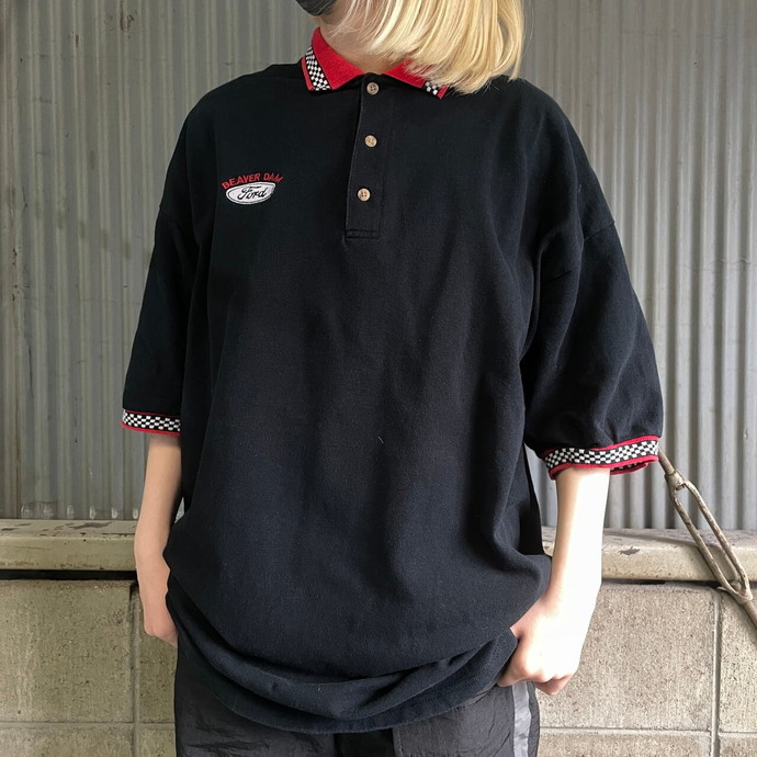 Ford 企業ロゴ 刺繍 鹿の子 ポロシャツ メンズXL | Vintage.City