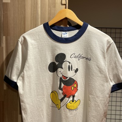 80s ミッキーマウス ディズニー ヴィンテージ Tシャツ ベルバシーン XL
