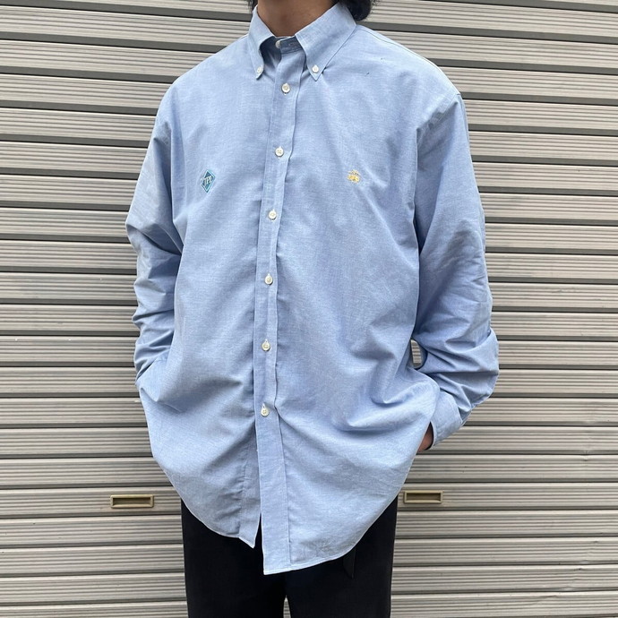 【激レア】ブルックスブラザーズ☆ワンポイント刺繍ロゴスーピマ綿ボタンダウンシャツシャツ