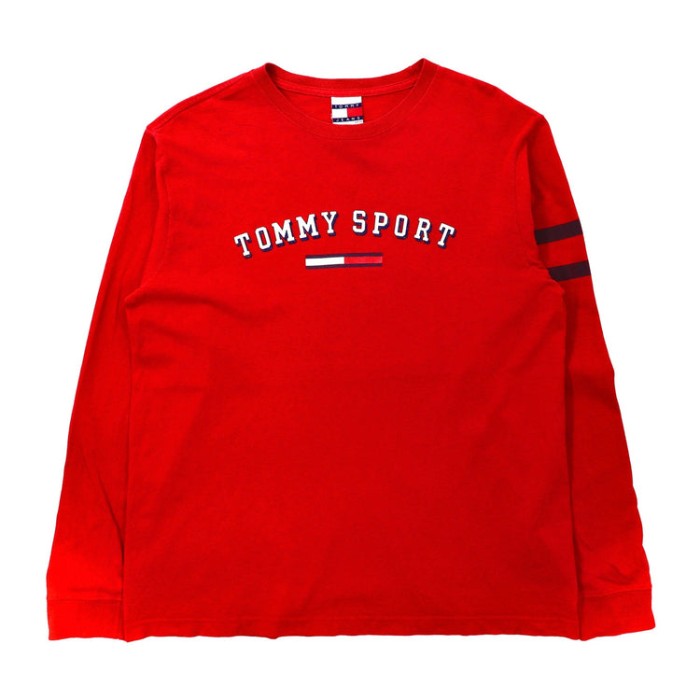TOMMY JEANS ロングスリーブTシャツ S レッド コットン ビッグサイズ ロゴ 90年代 メキシコ製 | Vintage.City 古着屋、古着コーデ情報を発信