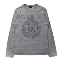 DIESEL ロングスリーブTシャツ 14 グレー コットン ロゴプリント | Vintage.City 古着屋、古着コーデ情報を発信