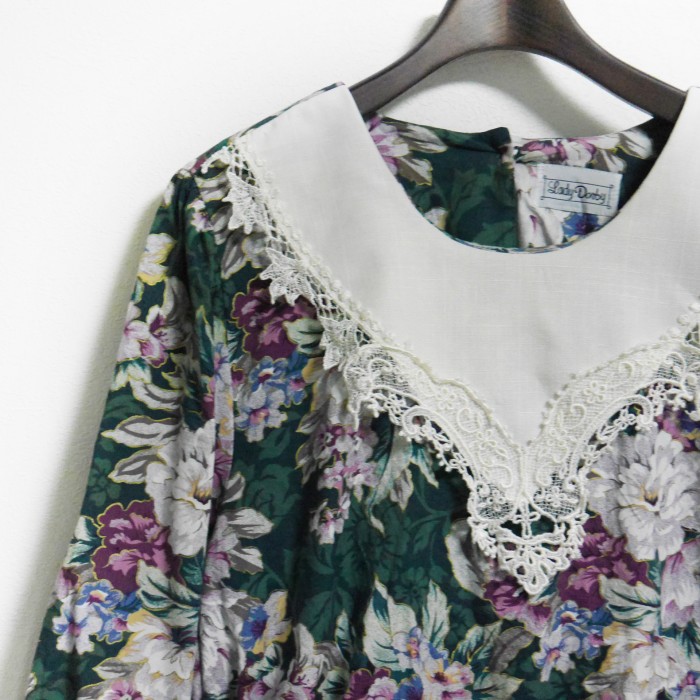 Lacecollar Flower Dress | Vintage.City Vintage Shops, Vintage Fashion Trends