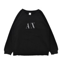 A|X ARMANI EXCHANGE クルーネックスウェット M ブラック コットン 裏起毛 ロゴプリント | Vintage.City 빈티지숍, 빈티지 코디 정보