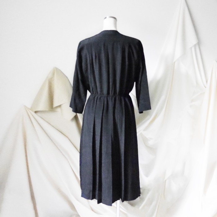 Pleats Black Dress | Vintage.City 古着屋、古着コーデ情報を発信