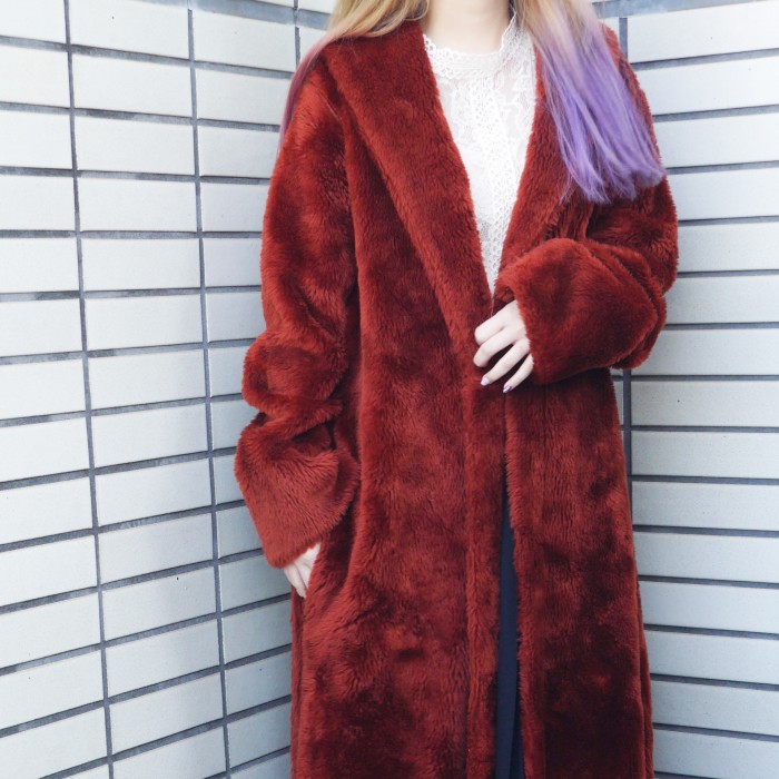 Fur Long Coat | Vintage.City 빈티지숍, 빈티지 코디 정보