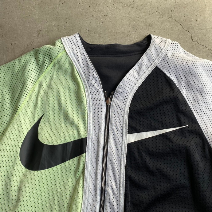 NIKE ナイキ リバーシブル スウェット×メッシュ ベースボールシャツ ...