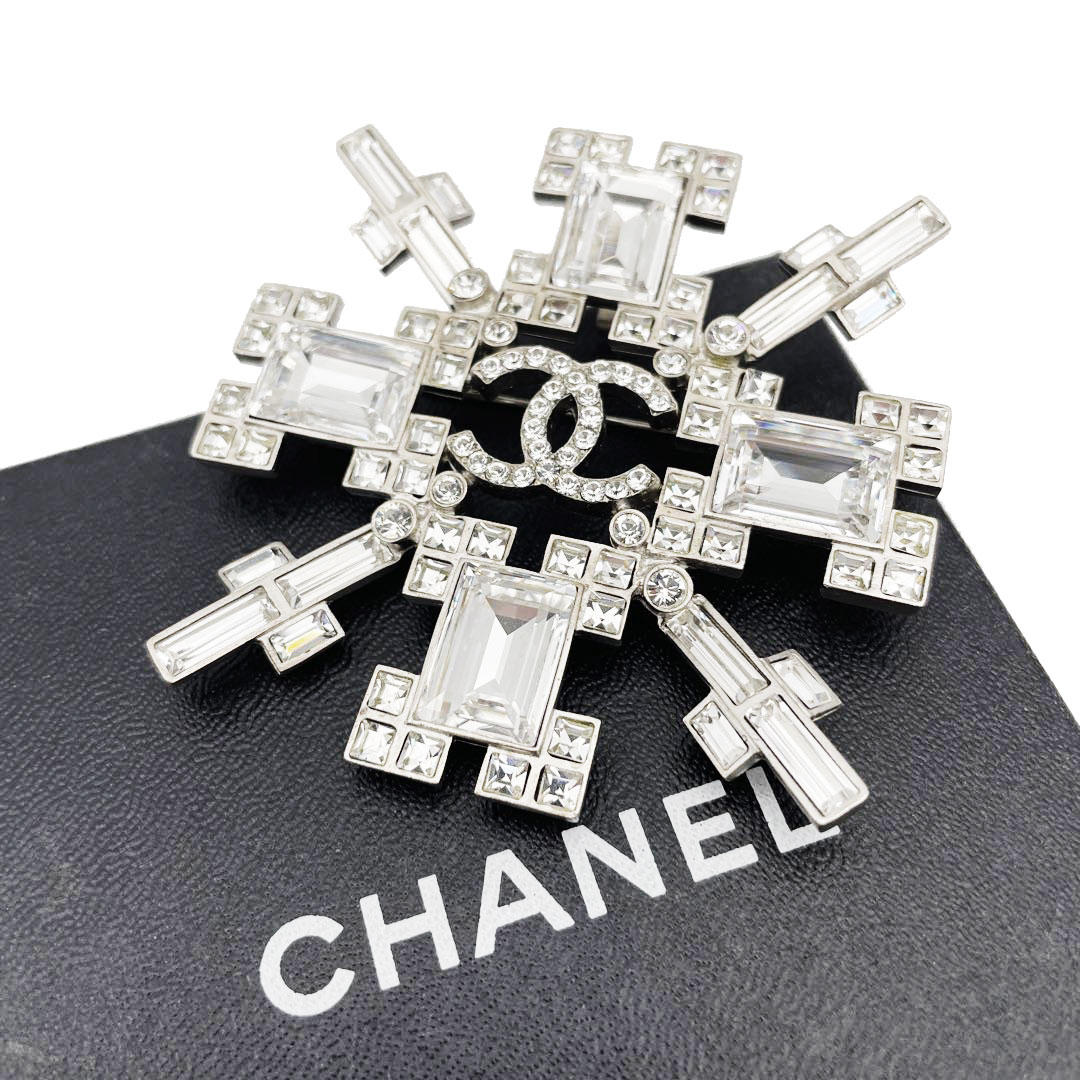 CHANEL シャネル ラージ ブローチ ココマーク ラインストーン 06A