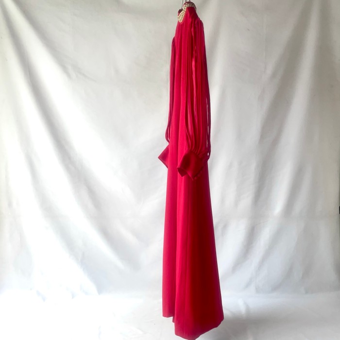 60s vintage red cord sleeve maxi dress | Vintage.City 빈티지숍, 빈티지 코디 정보