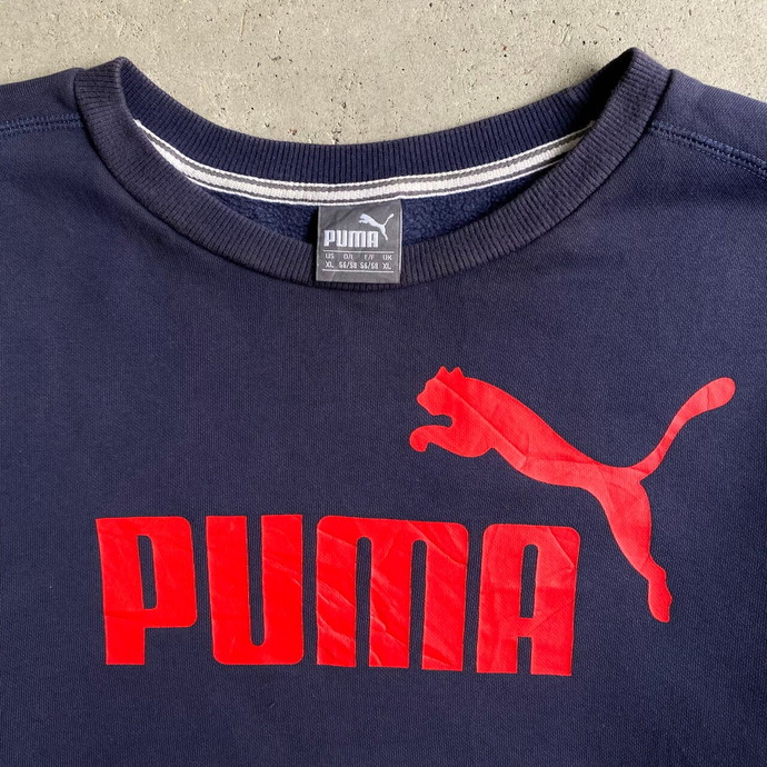 ビッグサイズ PUMA プーマ フロントロゴ プリント スウェットシャツ