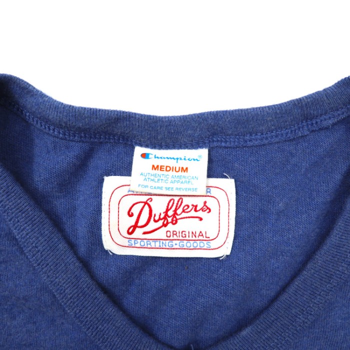 Champion × Duffers カレッジTシャツ M ブルー コットン | Vintage.City 古着屋、古着コーデ情報を発信
