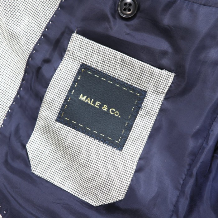 MALE & Co. ウォッシャブルスーツ セットアップ A6 グレー 千鳥格子 ポリエステル WASHABLE & POWER STRECH | Vintage.City 빈티지숍, 빈티지 코디 정보