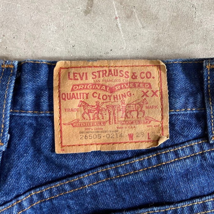 80s USA製 Levi's リーバイス 26505-0214 テーパード デニムパンツ メンズ レディース W29 | Vintage.City 빈티지숍, 빈티지 코디 정보