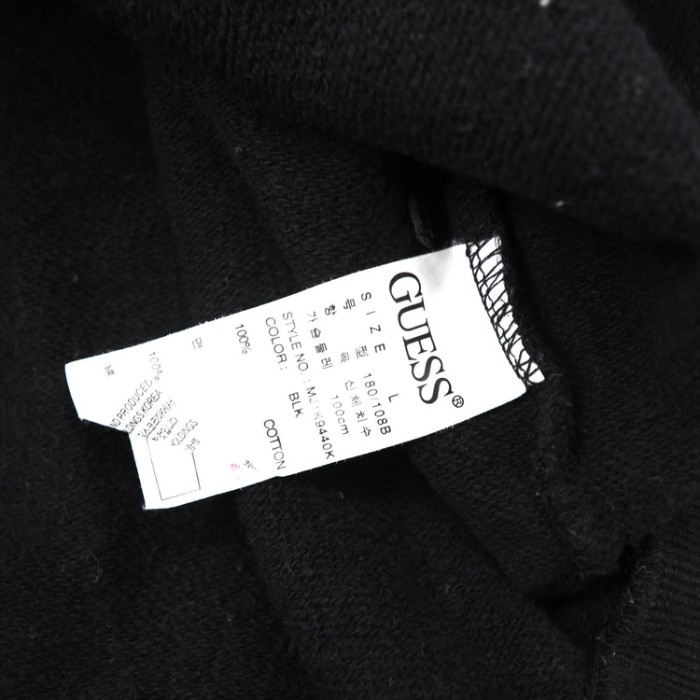 GUESS クルーネックスウェット L ブラック コットン ロゴプリント | Vintage.City 古着屋、古着コーデ情報を発信