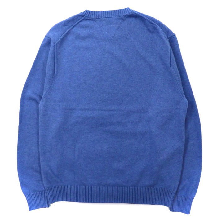 TOMMY HILFIGER クルーネックニット セーター XL ブルー コットン ワンポイントロゴ ビッグサイズ 90年代 | Vintage.City Vintage Shops, Vintage Fashion Trends