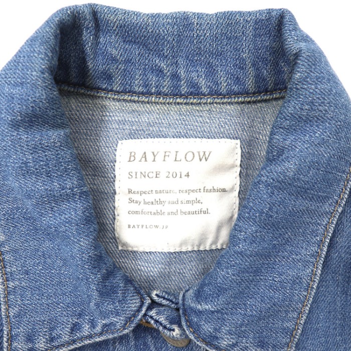 BAYFLOW デニムジャケット 3 ブルー バック刺繍 | Vintage.City