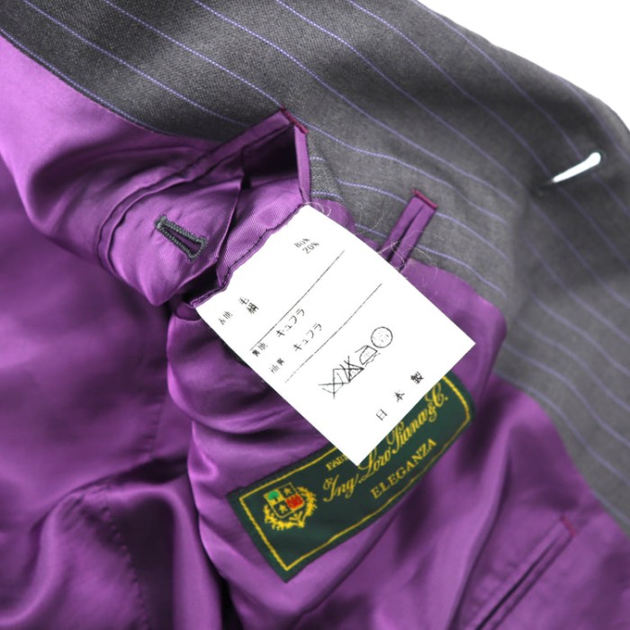 MENS CLUB HASHIMOTO × Loro Piana スーツ セットアップ 50 グレー ストライプ ウール 日本製 | Vintage.City 古着屋、古着コーデ情報を発信