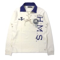 RALPH  LAUREN レースアップ ラガーシャツ  M ホワイト コットン ロゴ刺繍 マリンプリント | Vintage.City 빈티지숍, 빈티지 코디 정보