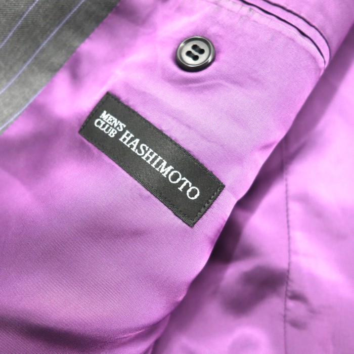 MENS CLUB HASHIMOTO × Loro Piana スーツ セットアップ 50 グレー ストライプ ウール 日本製 | Vintage.City 古着屋、古着コーデ情報を発信
