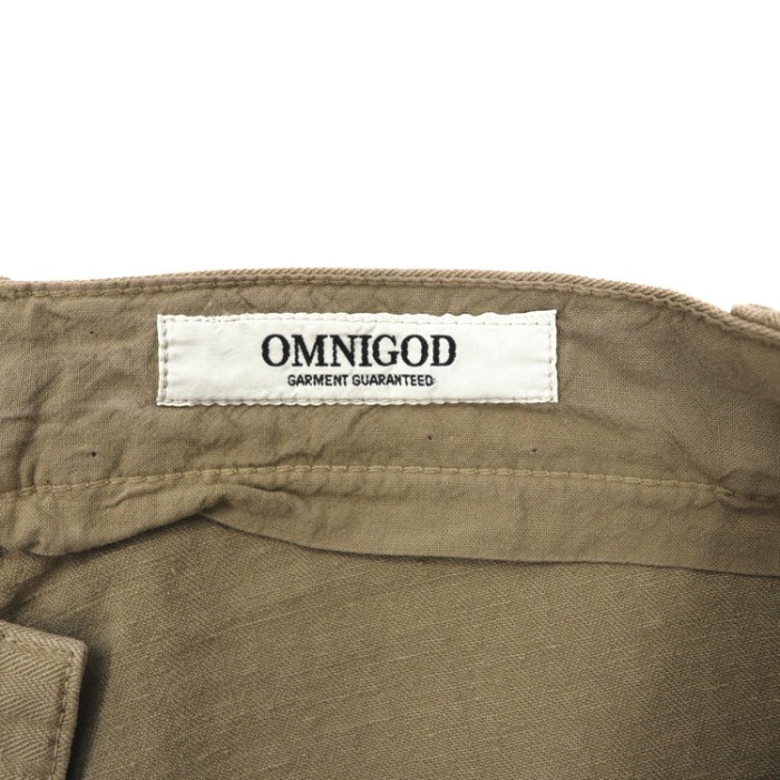 OMNIGOD ベイカーパンツ 1 カーキ コットン 51-023Z 日本製 未使用品 | Vintage.City 古着屋、古着コーデ情報を発信