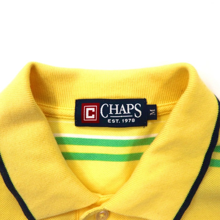 CHAPS ポロシャツ M イエロー ボーダー コットン | Vintage.City 古着屋、古着コーデ情報を発信