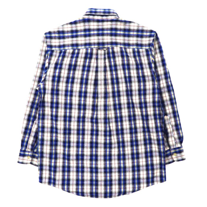 Timberland ボタンダウンシャツ S ブルー チェック ロゴ刺繍 | Vintage.City 古着屋、古着コーデ情報を発信