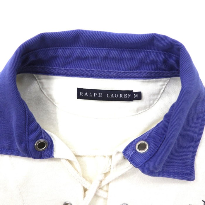 RALPH  LAUREN レースアップ ラガーシャツ  M ホワイト コットン ロゴ刺繍 マリンプリント | Vintage.City Vintage Shops, Vintage Fashion Trends