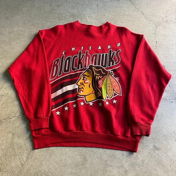 USA製 90s NHL BLACKHAWKS シカゴ ブラックホークス チーム系 ...