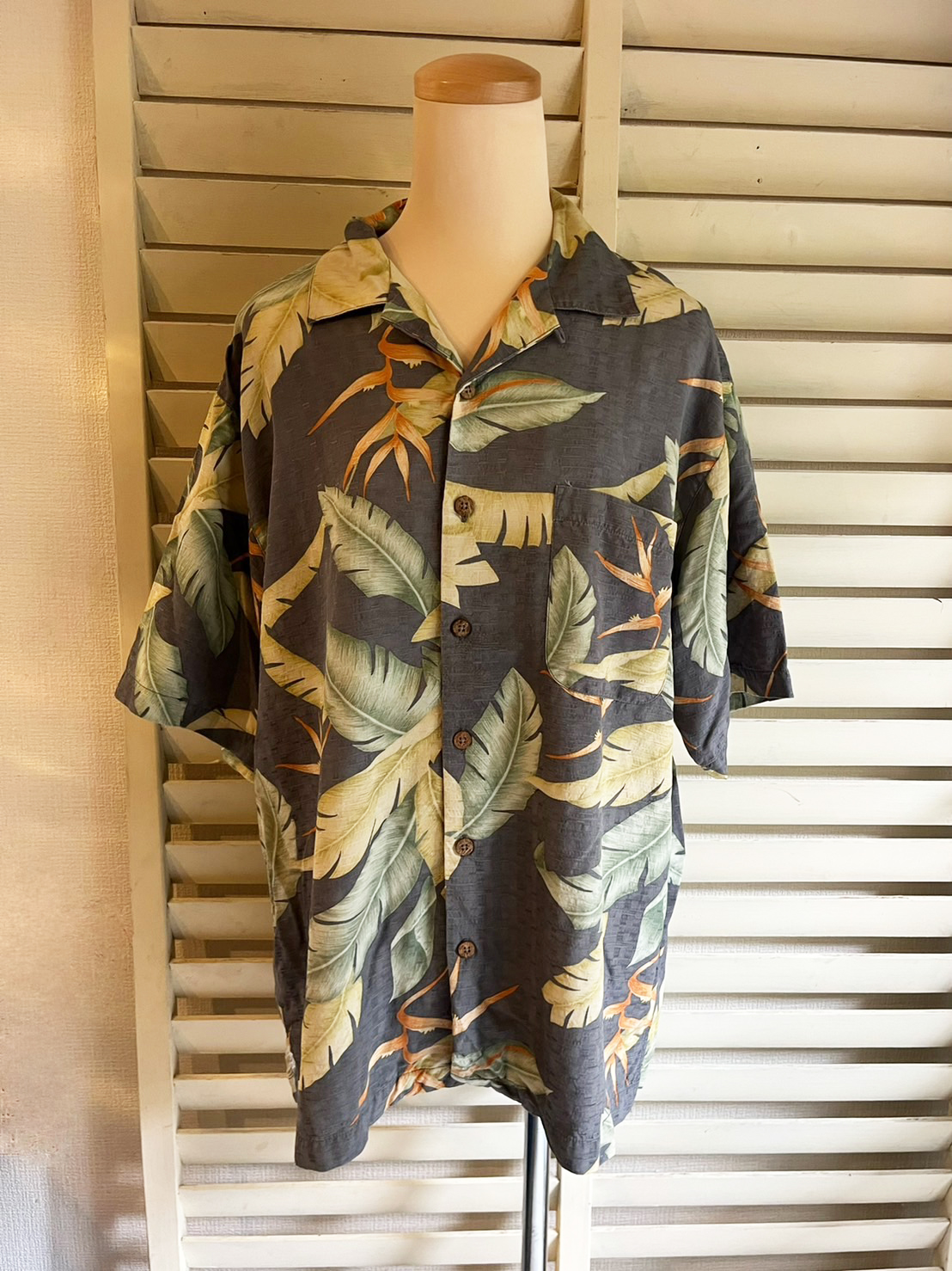 Tommy Bahama】 All Over Pattan Silk Aloha Shirt トミーバハマ